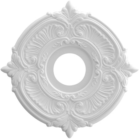 EKENA MILLWORK Attica Thermoformed PVC Ceiling Medallion (Fits Canopies up to 5"), 13"OD x 3 1/2"ID x 3/4"P CMP13AT